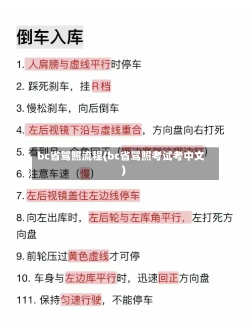 bc省驾照流程(bc省驾照考试考中文)-第3张图片
