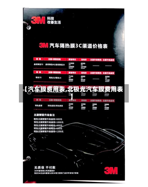 【汽车膜费用表,北极光汽车膜费用表】-第3张图片