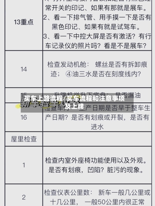 买车上路流程/买车流程和注意事项及上牌-第3张图片