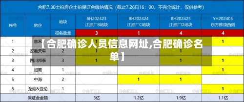 【合肥确诊人员信息网址,合肥确诊名单】-第3张图片